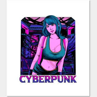 Cyberpunk girl Posters and Art